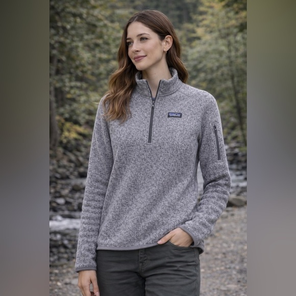 Patagonia Tops - Patagonia Better Sweater Women’s Medium 1/4 Zip Gray Fleece Pullover